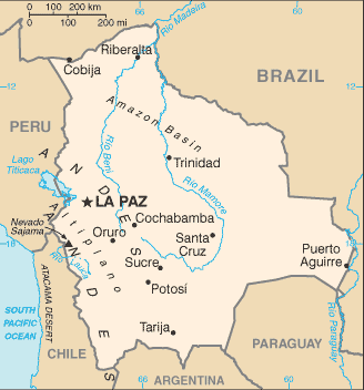 Mapa: Bolivia