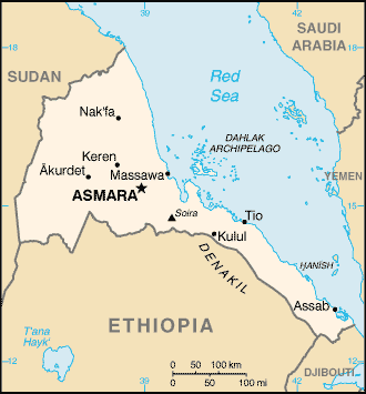 Mapa: Eritrea