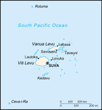 Mapa: Fiji
