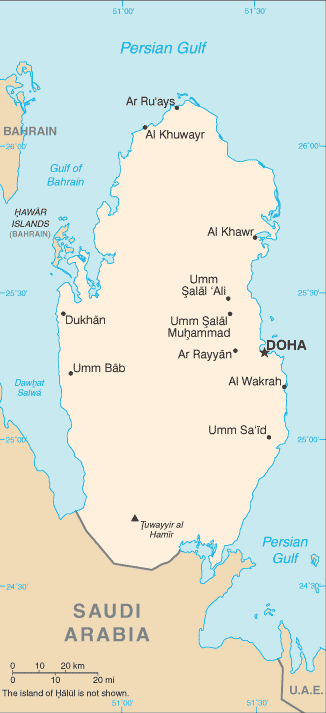 Mapa: Qatar